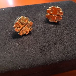 Tory Burch Logo Stud Earrings